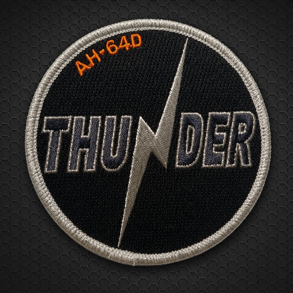 KLu RNLAF 301 SQUADRON AH-64D THUNDER PATCH, Verzenden, Zo goed als nieuw, Patch, Badge of Embleem