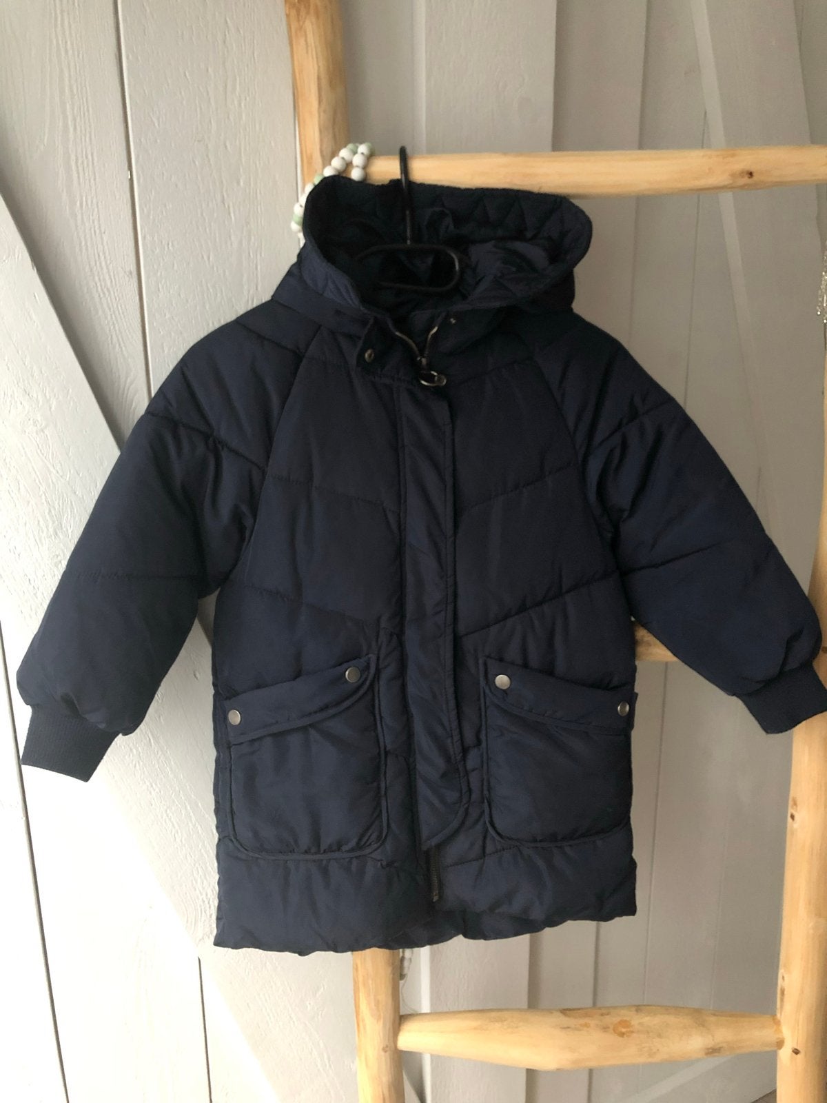 Zara Kids winterjas donkerblauw maat 116, Ophalen of Verzenden, Nieuw, Meisje, Jas