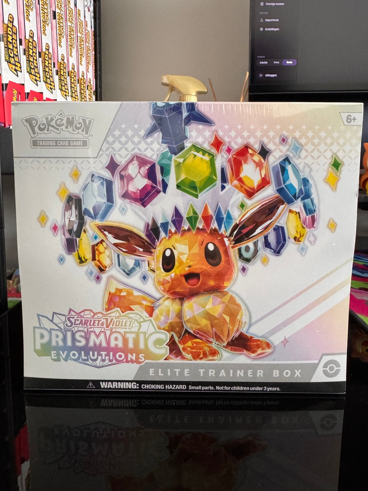 Pokemom Prismatic Evolutions Elite Trainer Box, Ophalen of Verzenden, Nieuw, Boosterbox, Foil