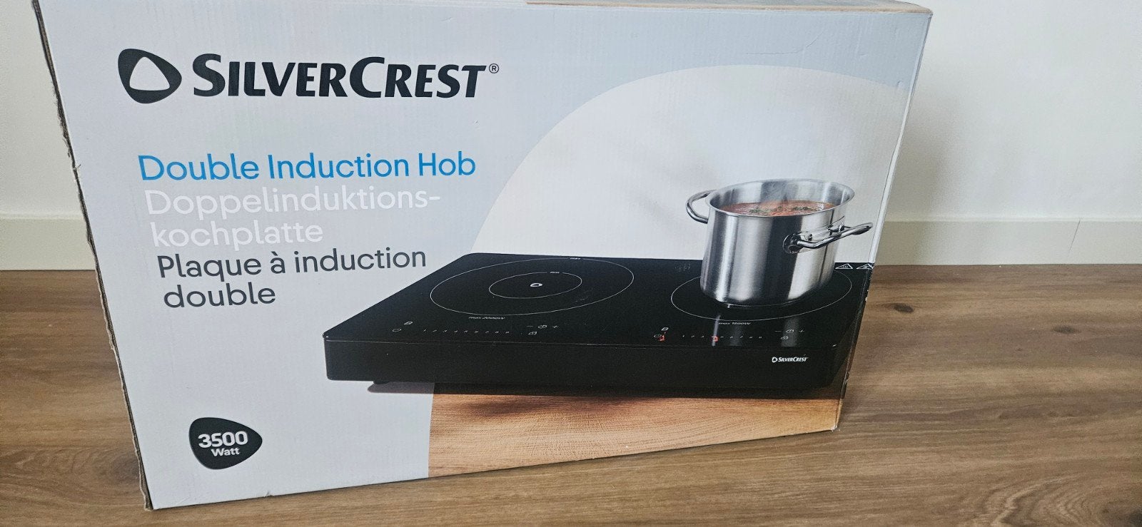 SilverCrest 2-pits inductieplaat 3500W, Witgoed en Apparatuur, Ophalen of Verzenden, Nieuw, Inductie, 3 kookzones of minder