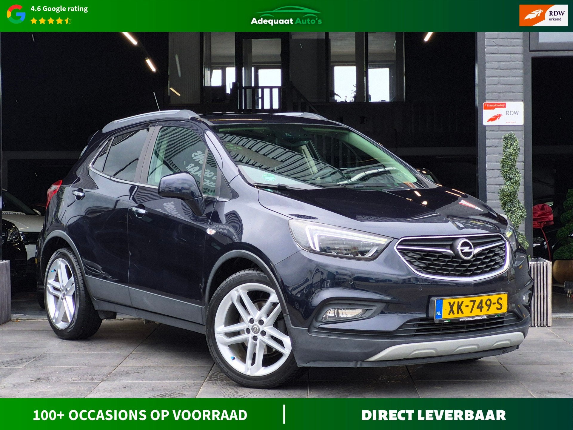 Opel Mokka X 1.4 Turbo Bi-Fuel Innovation|Camera|Cruise|APK, Auto's, Voorwielaandrijving, Gebruikt, Met garantie (alle), Blauw