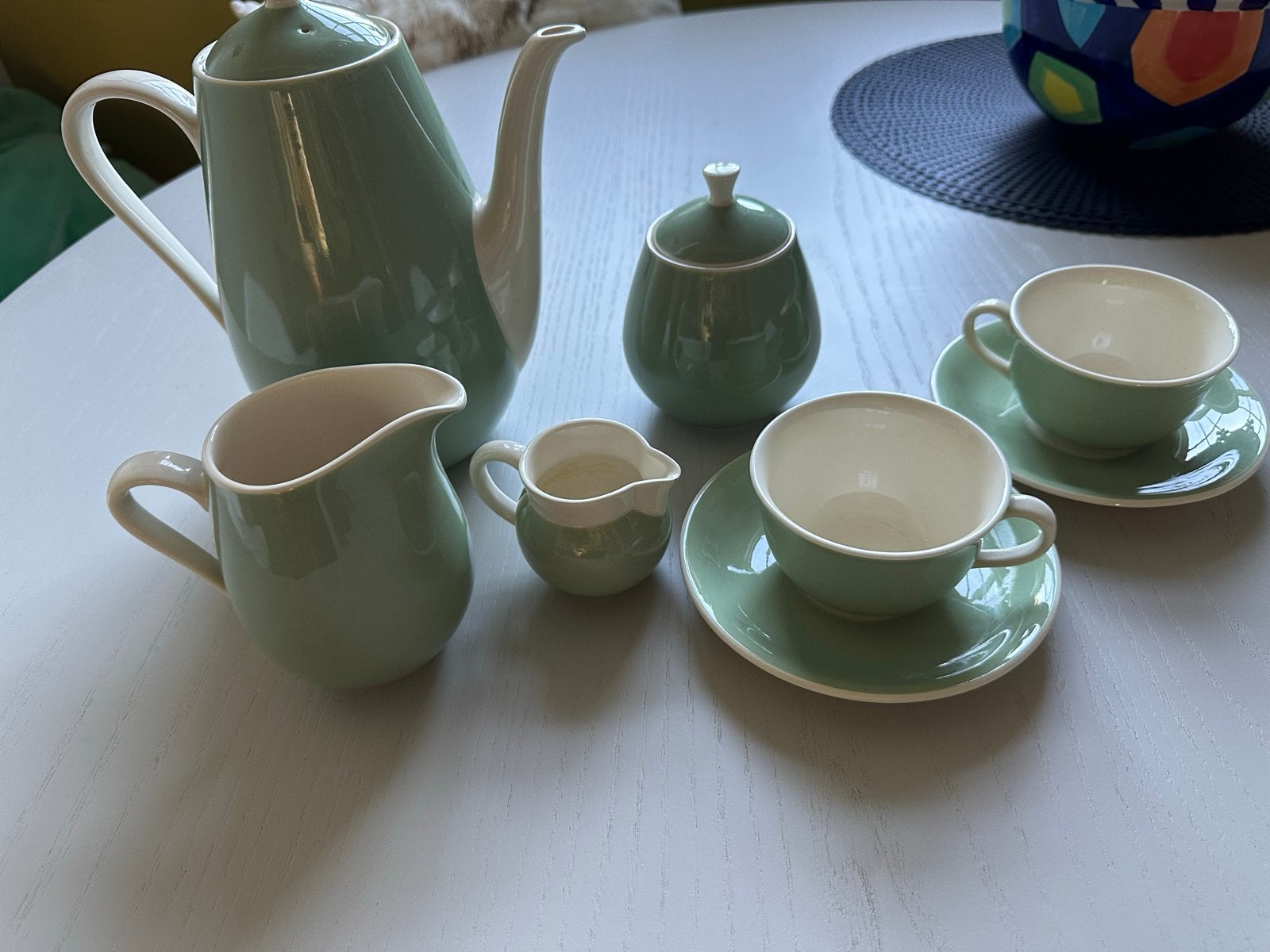 Vintage Villeroy & Boch Mettlach theeservies - Mintgroen, Ophalen of Verzenden