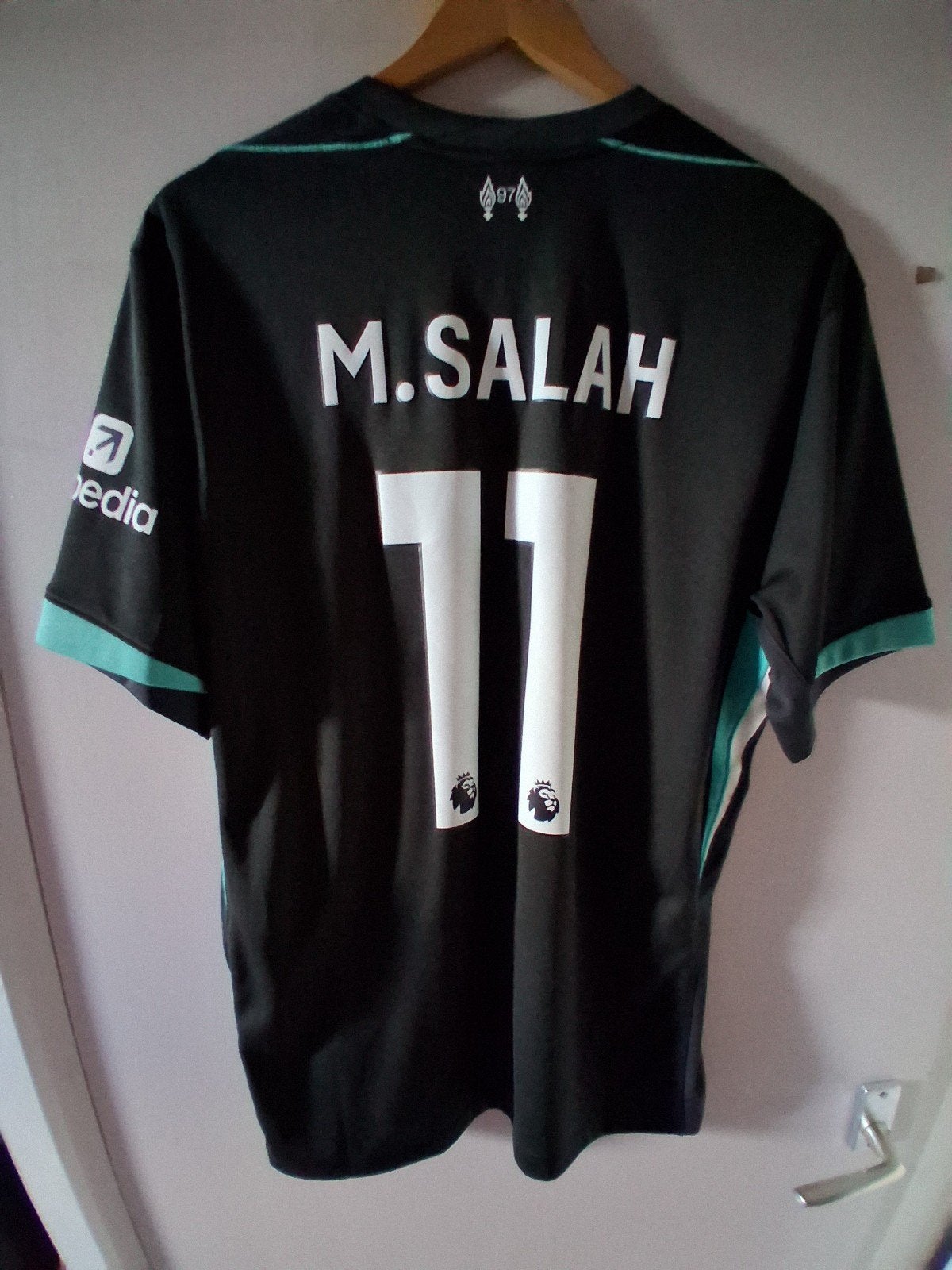 Liverpool Mo Salah voetbalshirt - Maat L, Maat 52/54 (L), Zwart, Nike, Ophalen of Verzenden