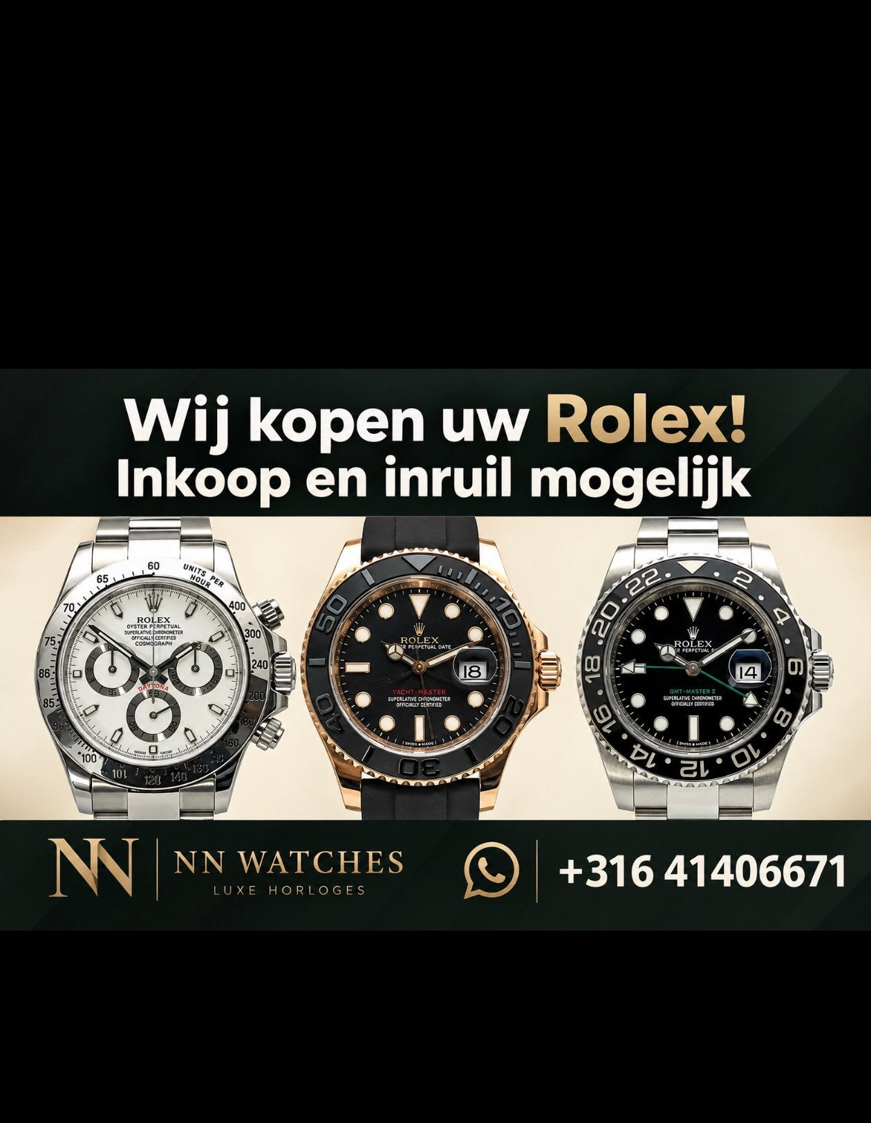 Wilt u uw Rolex verkopen wij kopen uw Rolex in!, Ophalen, Overige merken