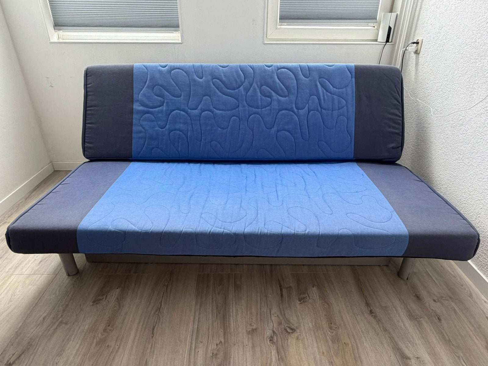 Slaapbank IKEA blauw, Ophalen, Tweepersoons, Blauw, 140 cm