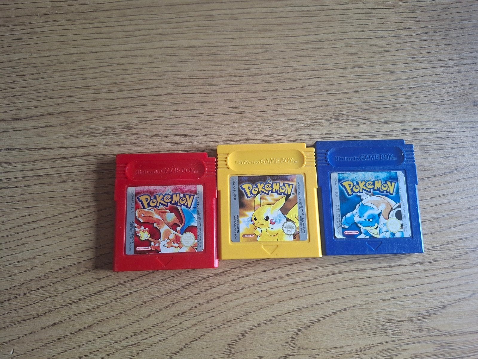 Pokémon Game Boy games: Rood, Geel, Blauw, Ophalen, Gebruikt, 1 speler, Role Playing Game (Rpg)