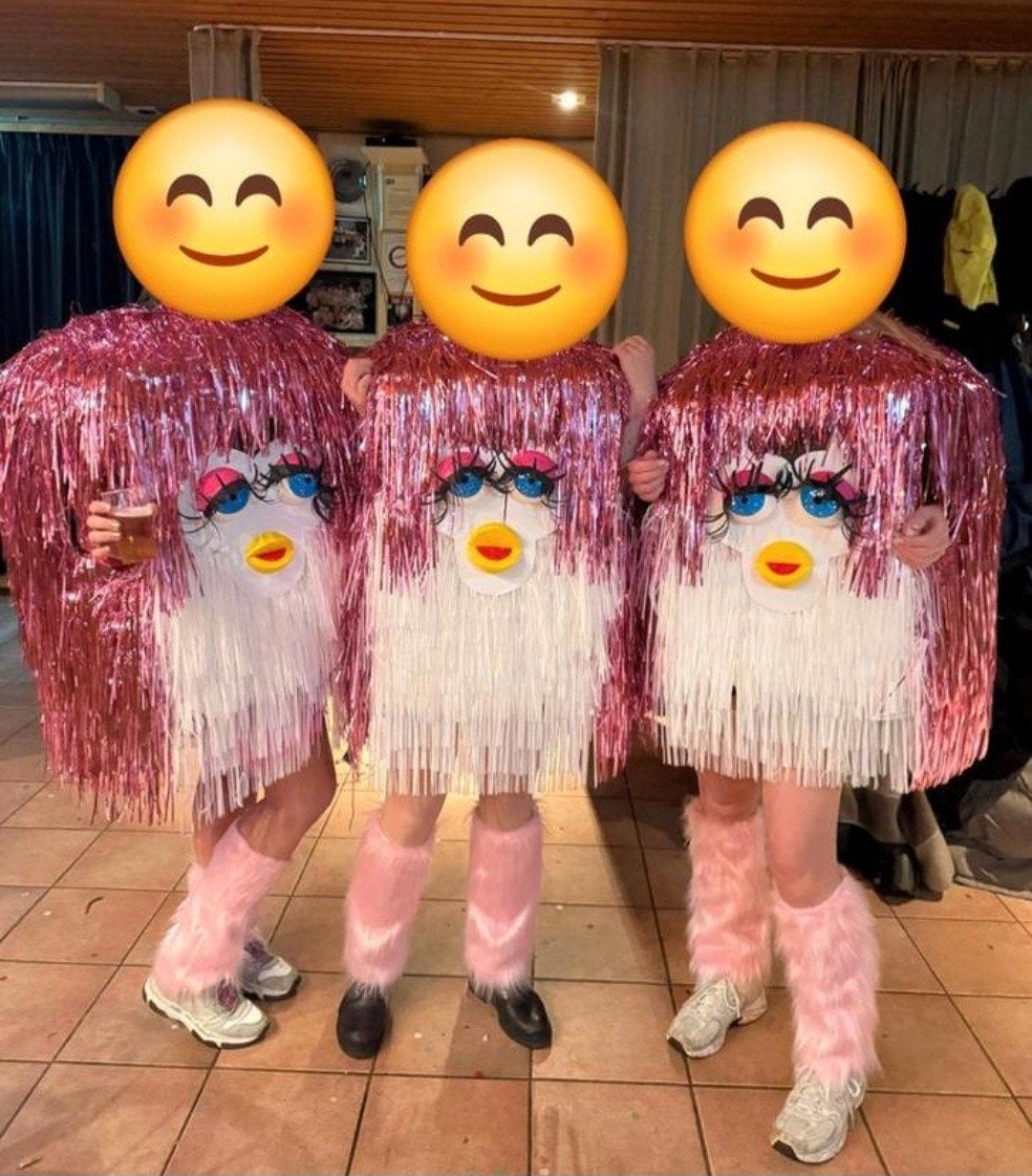 furbie/furby kostuum zelfgemaakt, Ophalen