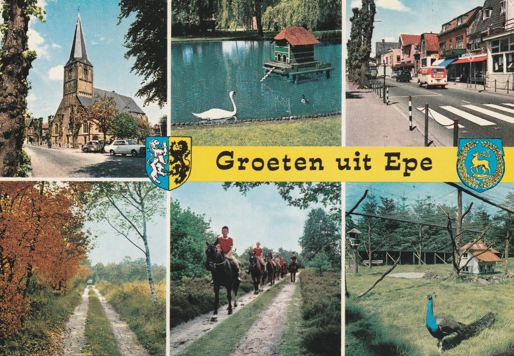EPE Kerk Pad Zwaan Centrum Paarden Pauw Groeten, Verzenden, 1960 tot 1980, Gelopen, Gelderland