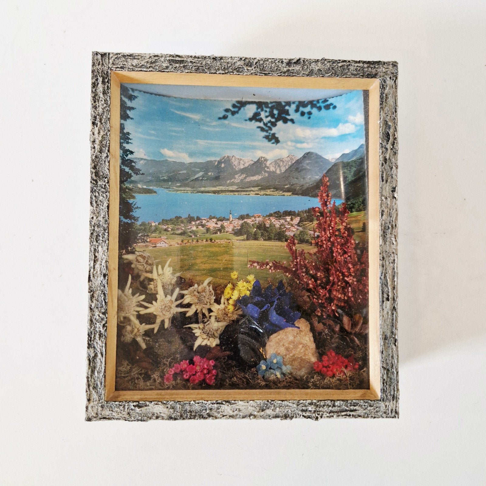 Vintage 3d schilderij souvenir Oostenrijk alpen edelweiss, Ophalen of Verzenden, Huis en Inrichting