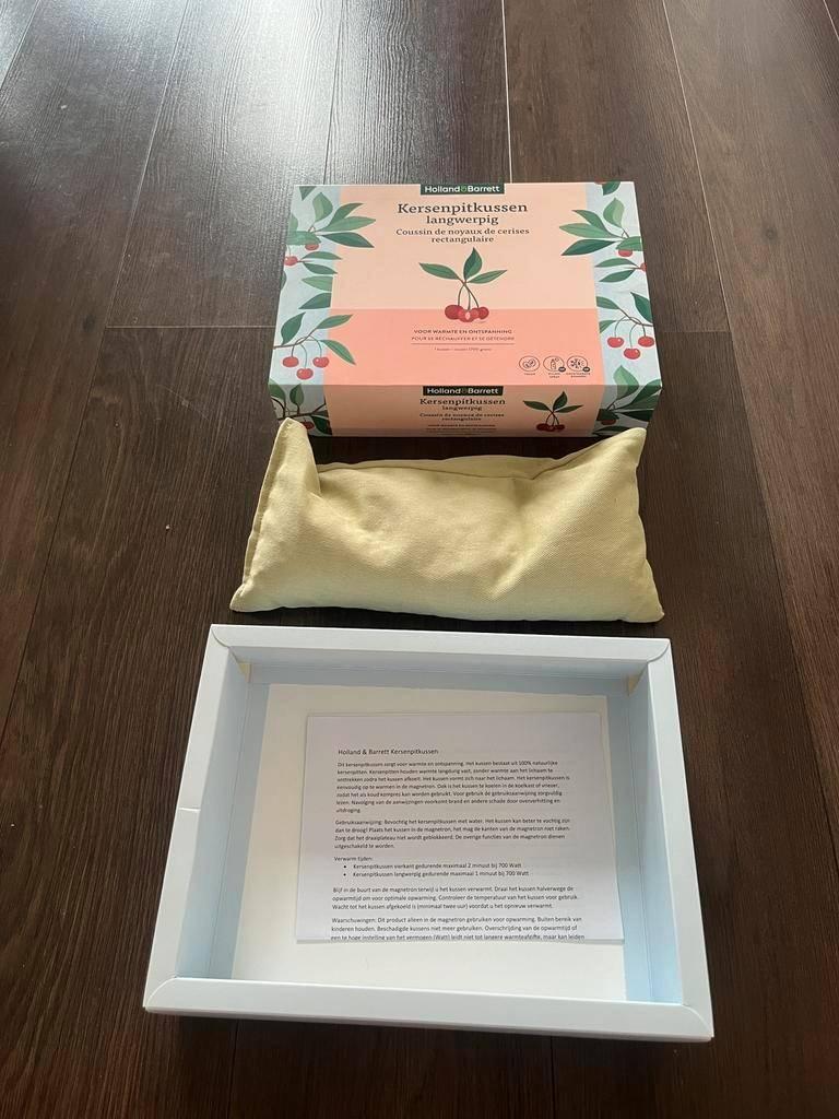 Holland Barrett Kersenpitkussen Langwerpig nieuw in doos, Sport en Fitness, Gezondheidsproducten en Wellness, Ophalen of Verzenden