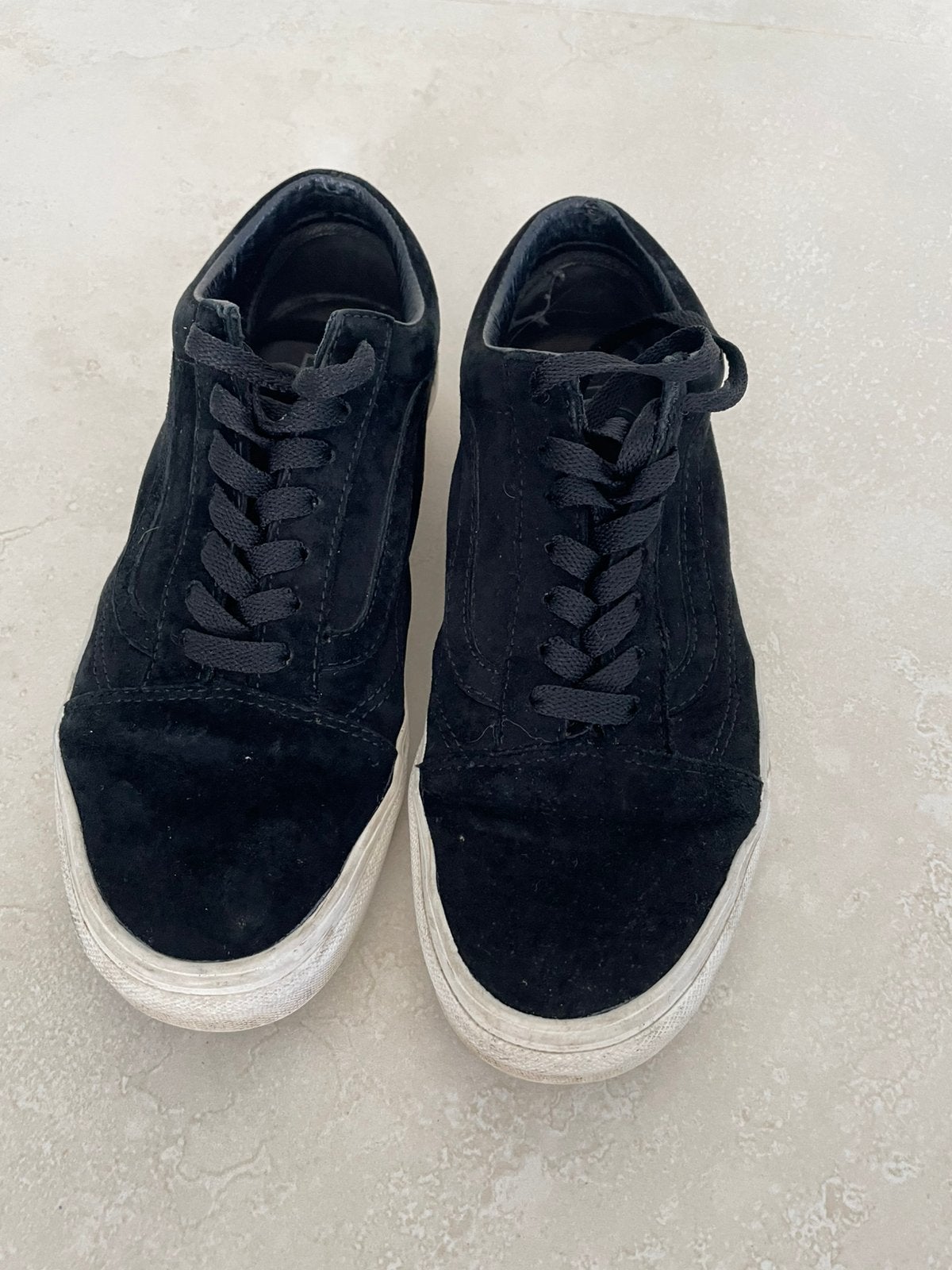 Zwarte suede Vans Old Skool sneakers mt 38,5, Ophalen of Verzenden, Gedragen, Zwart, Sneakers of Gympen