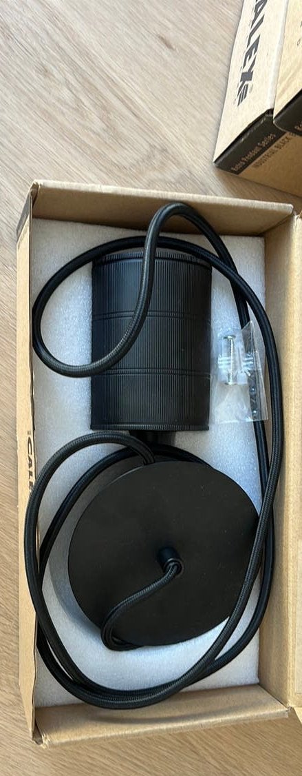 5 x Calex hanglamp - retro pendel zwart e40, Ophalen, Nieuw
