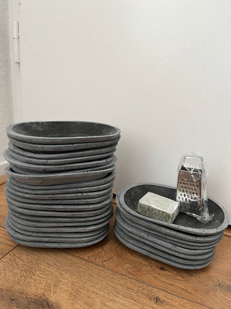 Mooi grijs zeep bakje Nieuw!, Ophalen, Nieuw, Grijs, Zeepdispenser/zeepbakje
