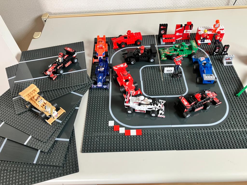 Te koop race circuit van bouwstenen, Ophalen of Verzenden, Zo goed als nieuw