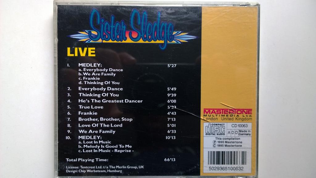 Sister Sledge - LIVE, Ophalen of Verzenden, Zo goed als nieuw, Disco