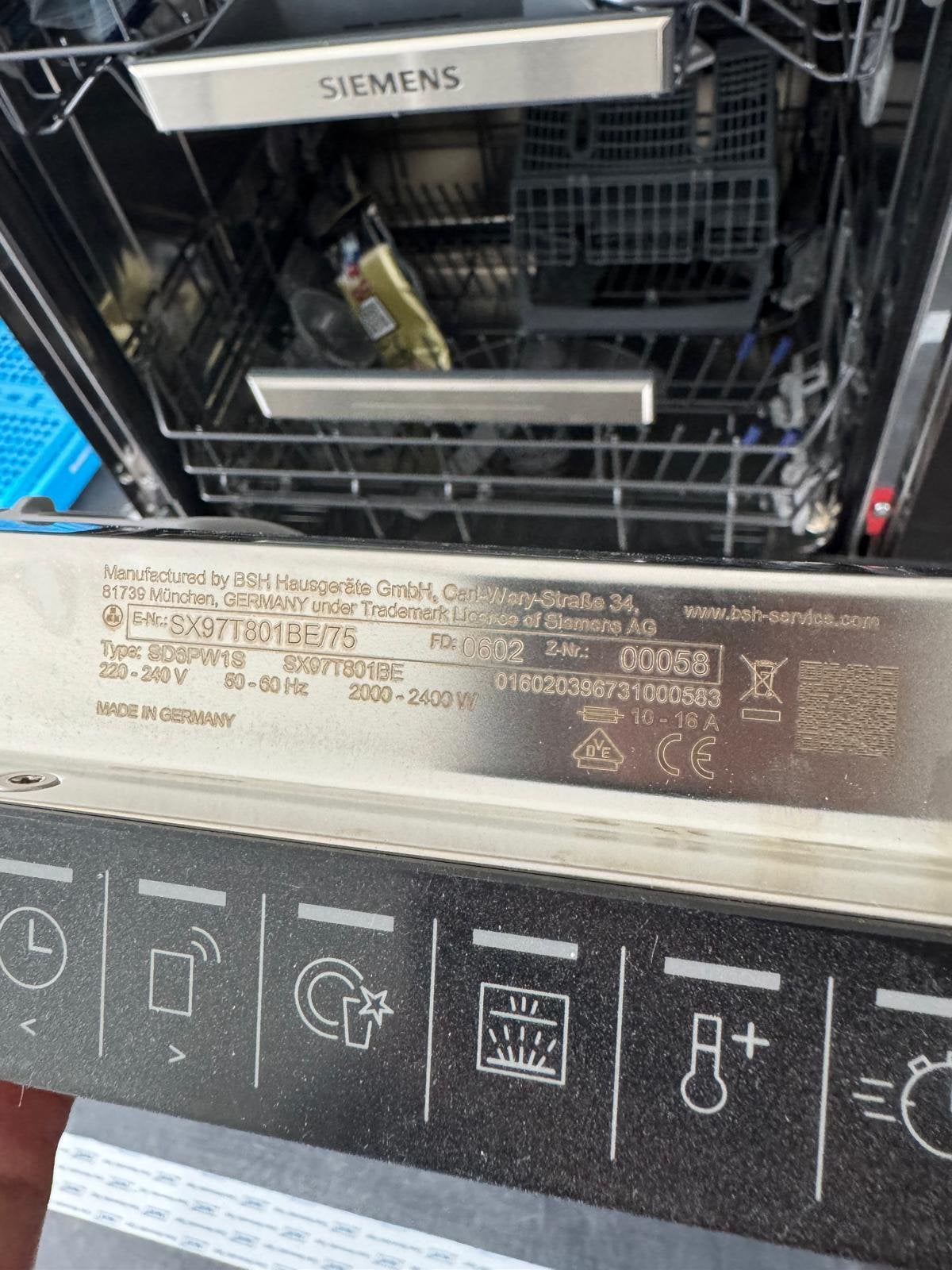 Nieuwe Siemens XXL InbouwVaatwasser Luxe, Stil, Ophalen, Minder dan 85 cm, 60 cm of meer, Minder dan 10 liter