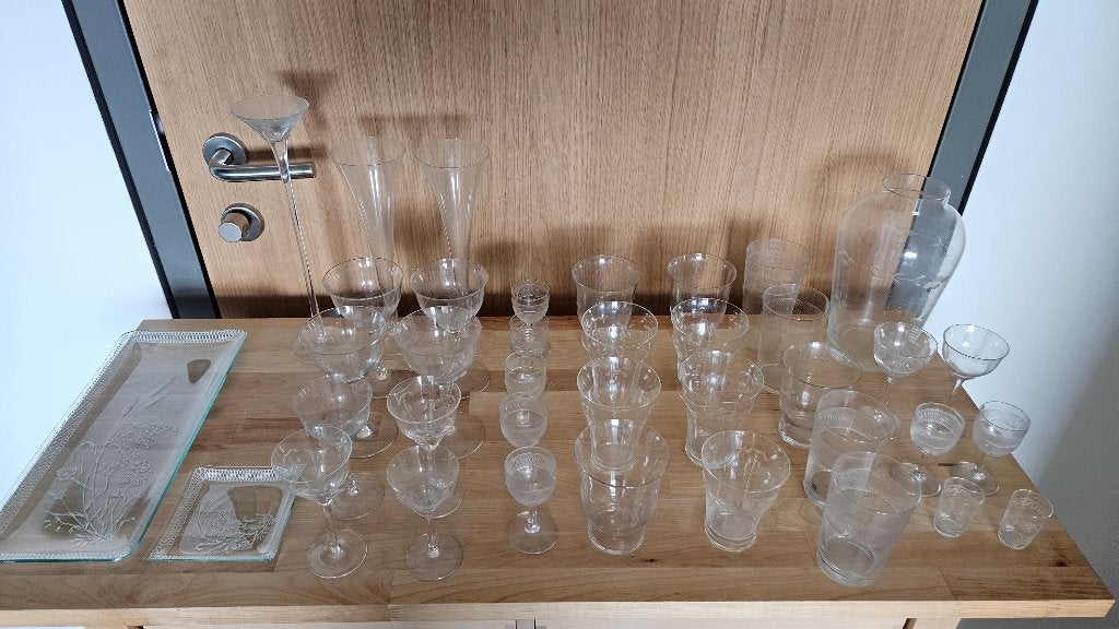 Prachtige collectie vintage & art deco glaswerk, Antiek en Kunst, Ophalen