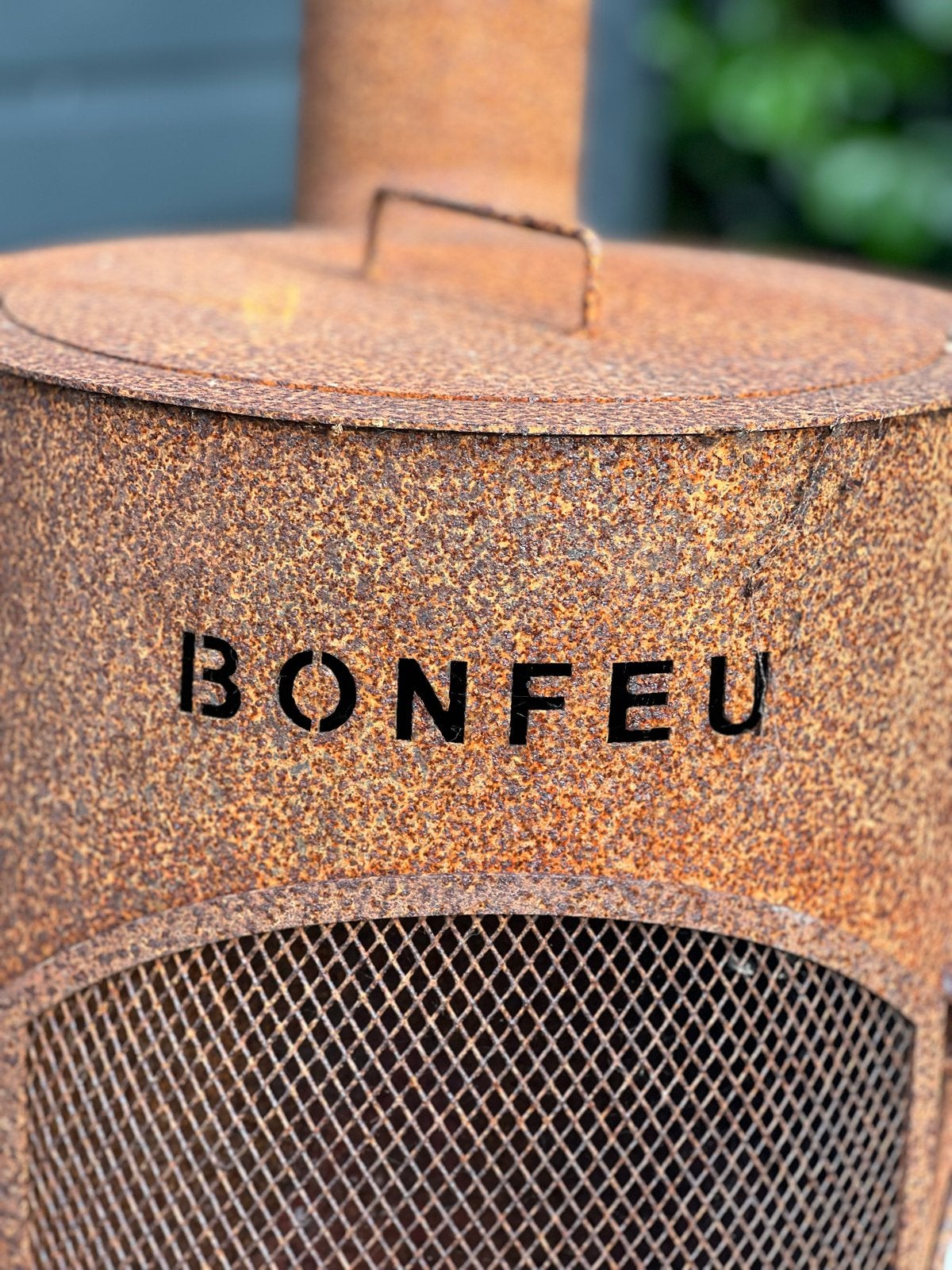 Bonfeu tuinhaard - roestbruin, Ophalen, Gebruikt, Vuurton