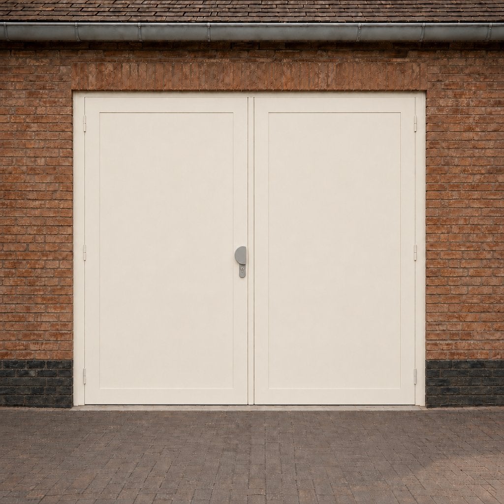 Nieuw geïsoleerde openslaande garagedeur B 2315 x H 2042 mm, Doe-het-zelf en Verbouw, Deuren en Horren, Ophalen, Metaal, 120 cm of meer