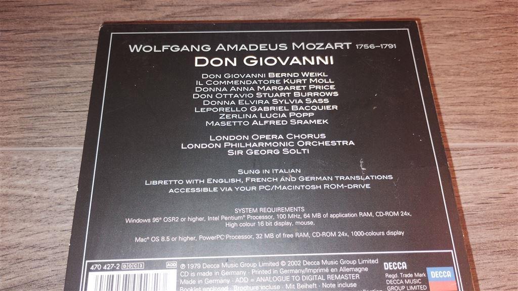 Mozart - Don Giovanni [3 CD], Ophalen of Verzenden, Classicisme, Zo goed als nieuw, Kamermuziek