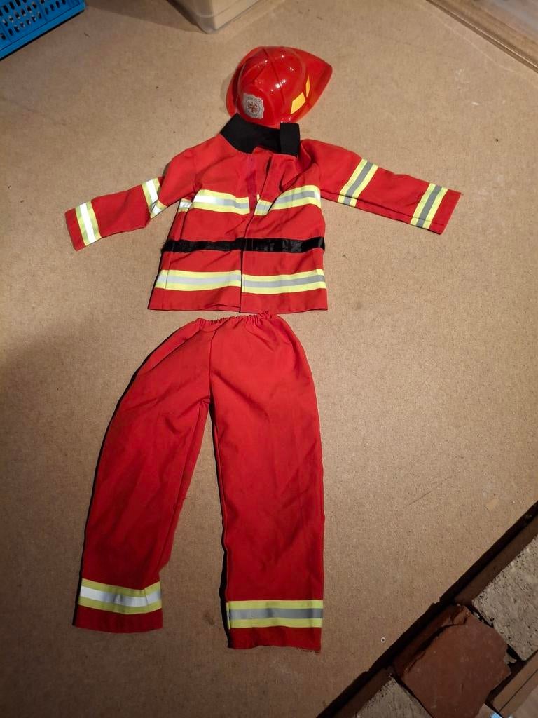 Carnavalskleding brandweerman kind 3-6 jaar, Ophalen, Jongen of Meisje