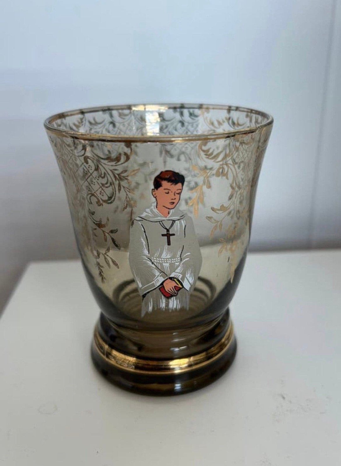Antiek frans communie glas, Antiek en Kunst, Ophalen of Verzenden