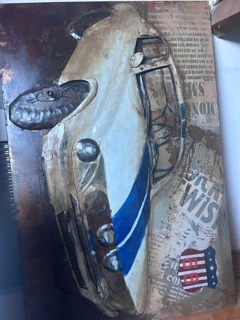 Uniek Schilderij met Metalen Details en met certificaat, Ophalen