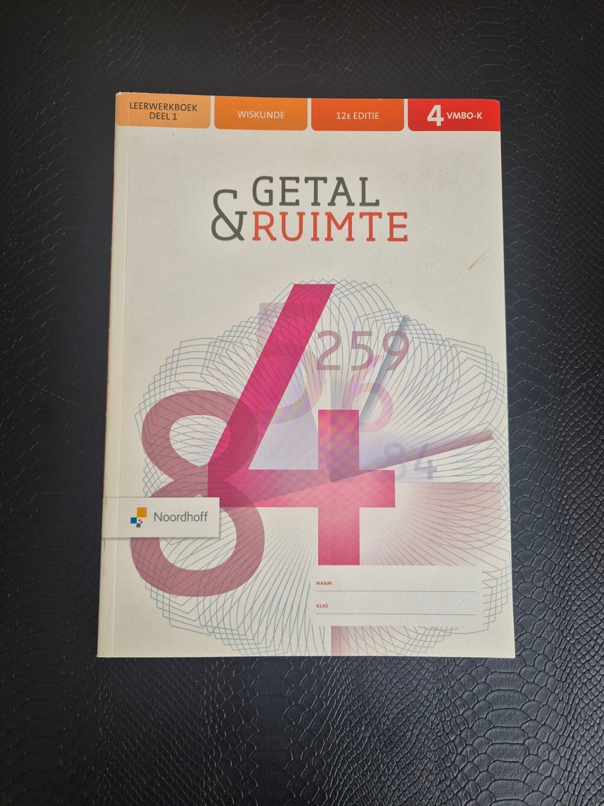 Getal & Ruimte - 4 VMBO-K - Wiskunde Leerwerkboek Deel 1, Ophalen of Verzenden, Zo goed als nieuw, VMBO, Noordhoff