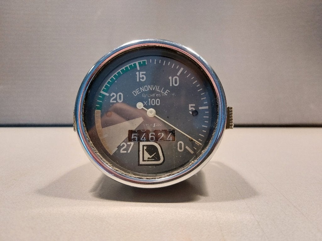 Rare DENONVILLE Toerenteller / Urenteller - Bruxelles België, Ophalen of Verzenden, Oldtimer onderdelen