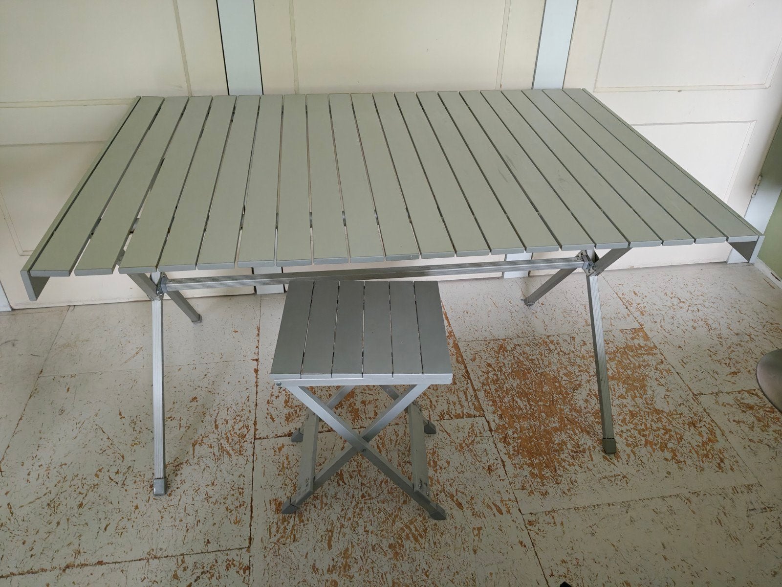 Oprolbare aluminium kampeer tafel campingtafel, Ophalen, Gebruikt, Campingtafel