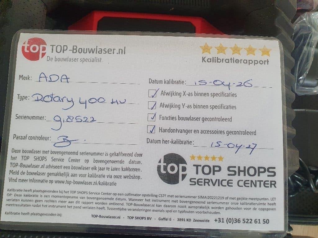 Te koop een ada rotary 400 hv bouwlaser, Doe-het-zelf en Verbouw, Ophalen, Zo goed als nieuw