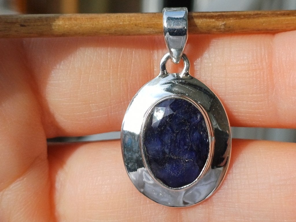 Vanoli 925 zilveren kettinghanger met ruwe saffier, Sieraden, Tassen en Uiterlijk, Daiva1973@hotmail.com, Vanoli, Blauw, Amsterdam
