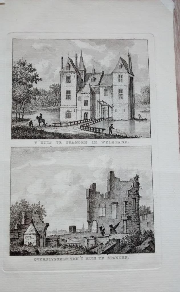 64 Spangen het Huis Kopergravure 18e Eeuw van Bulthuis, Ophalen of Verzenden