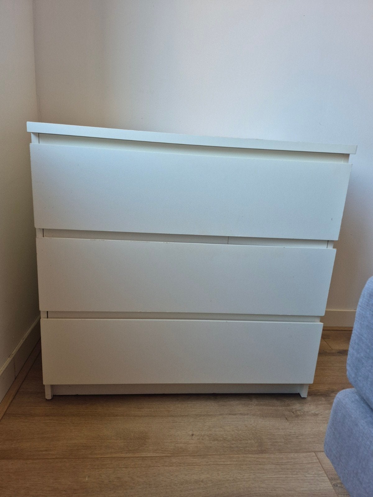 Witte IKEA Malm kast met 3 lades - Gebruikt, Ophalen, Gebruikt, 50 tot 100 cm, Minder dan 100 cm
