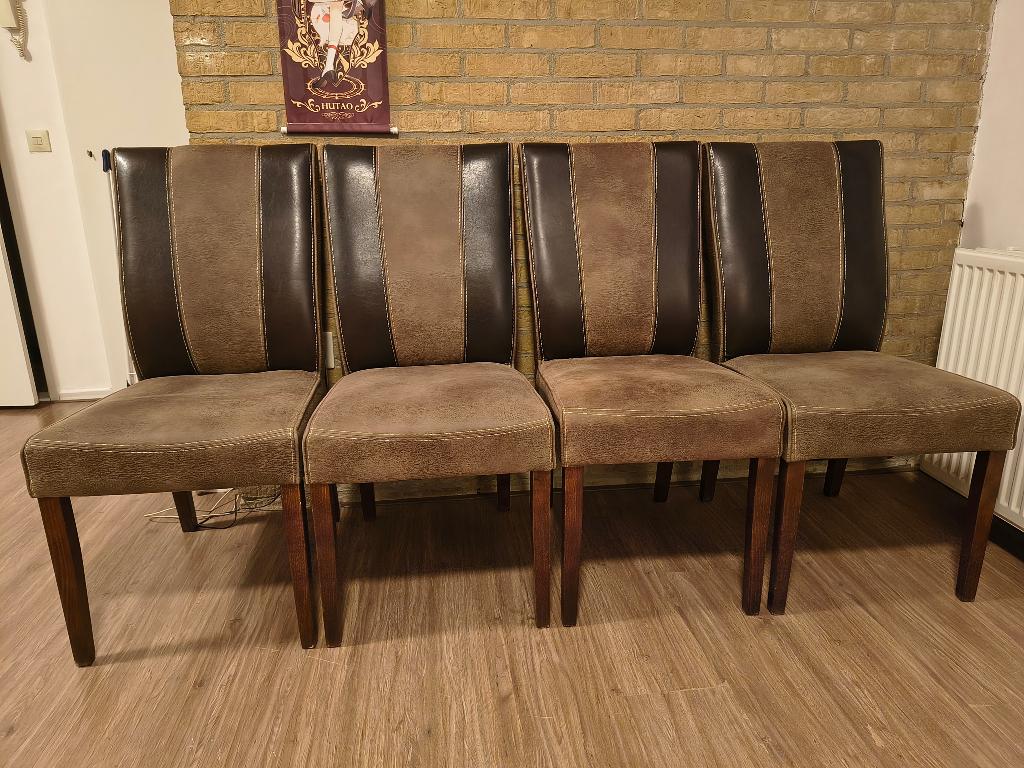 Stoelen, Ophalen, Gebruikt, Bruin, Vier