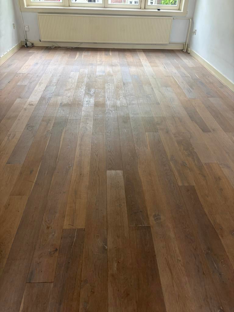 Mooie houten vloerdelen, gebruikt maar in goede staat - 75m2, Ophalen, Overige materialen, Gebruikt, Vloerdelen of -planken