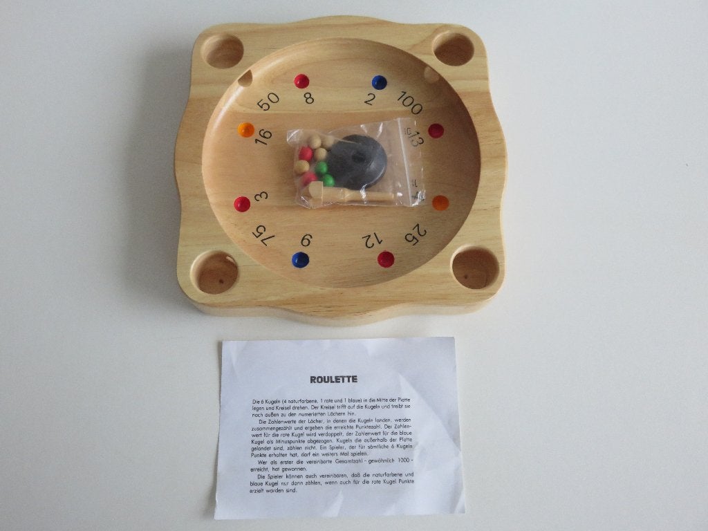 Houten super roulette spel Pintoy, Een of twee spelers, Ophalen of Verzenden, Nieuw, Pintoy