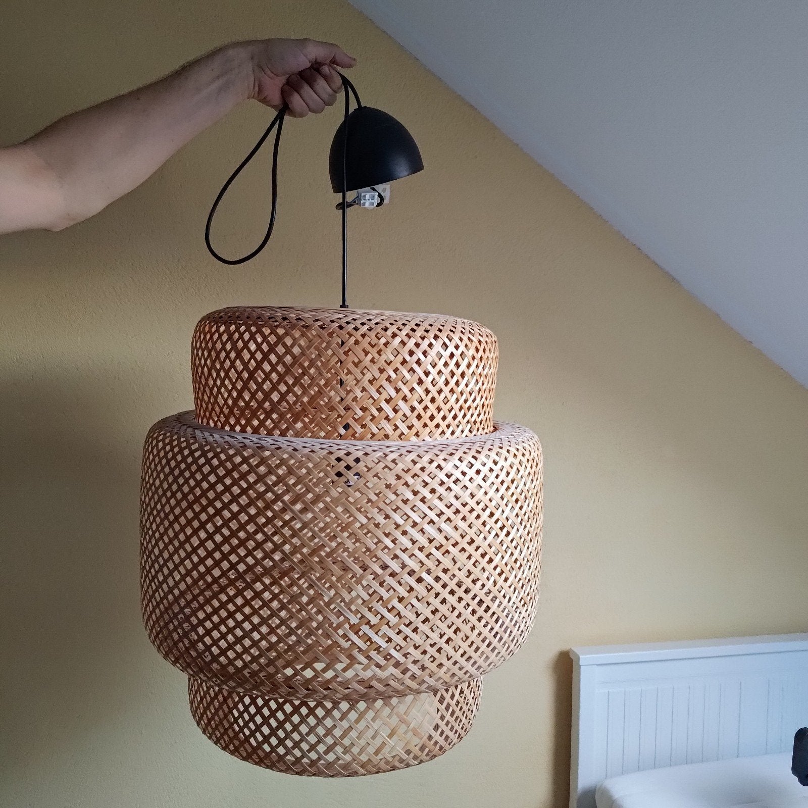 Sinnerlig lamp Ikea, Huis en Inrichting, Ophalen, Gebruikt, Bamboe, Natuurlijk materiaal