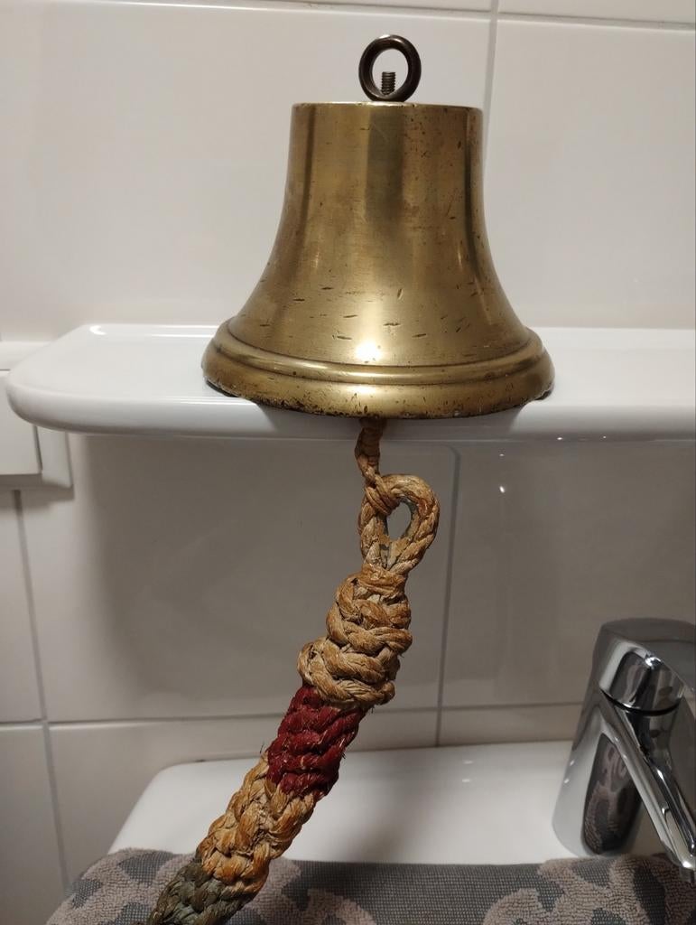 Oude bronzen scheepsbel, Antiek en Kunst, Ophalen of Verzenden