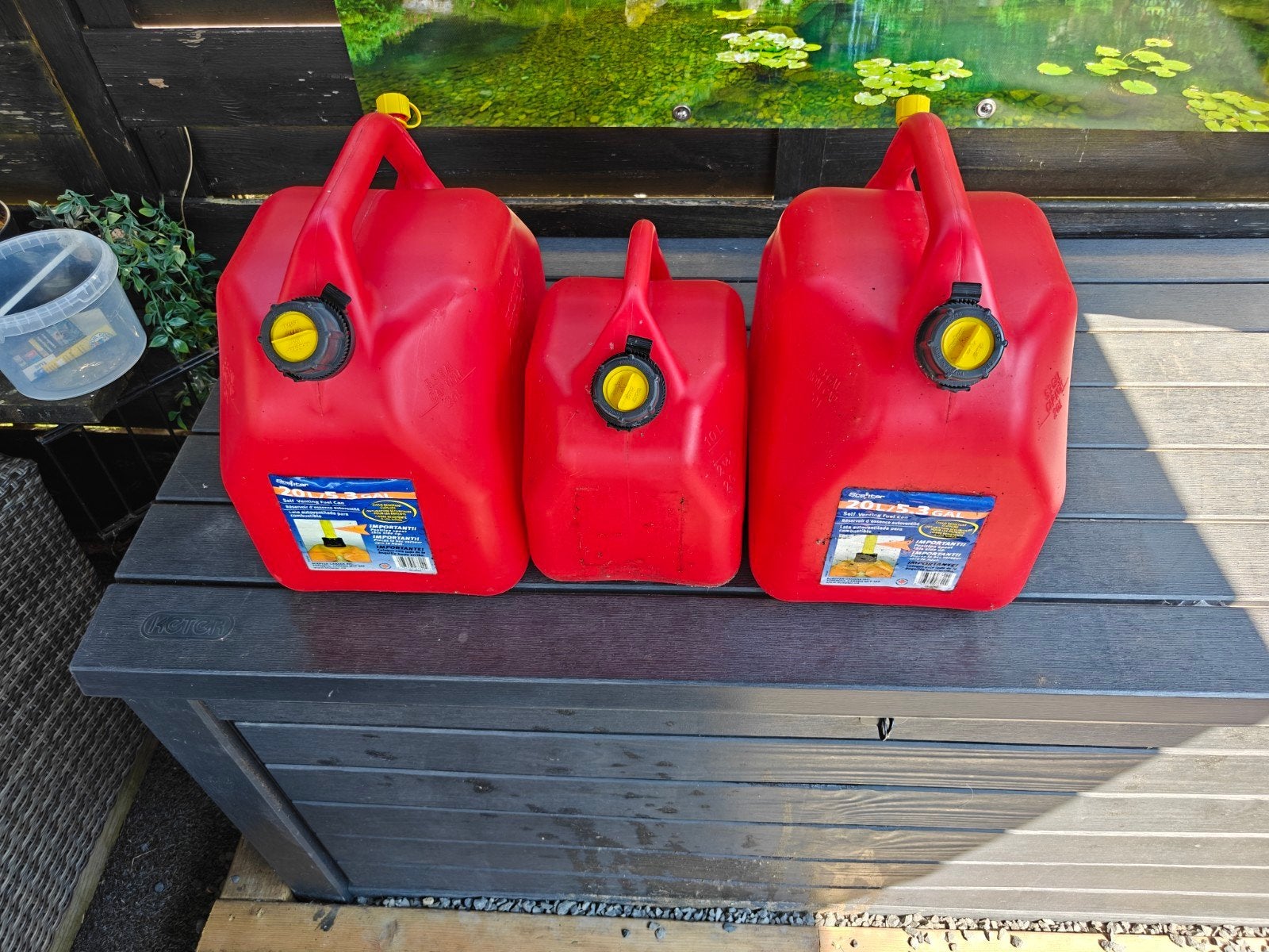 Brandstof jerrycans - 2x 20 liter, 1x 10 liter, Ophalen