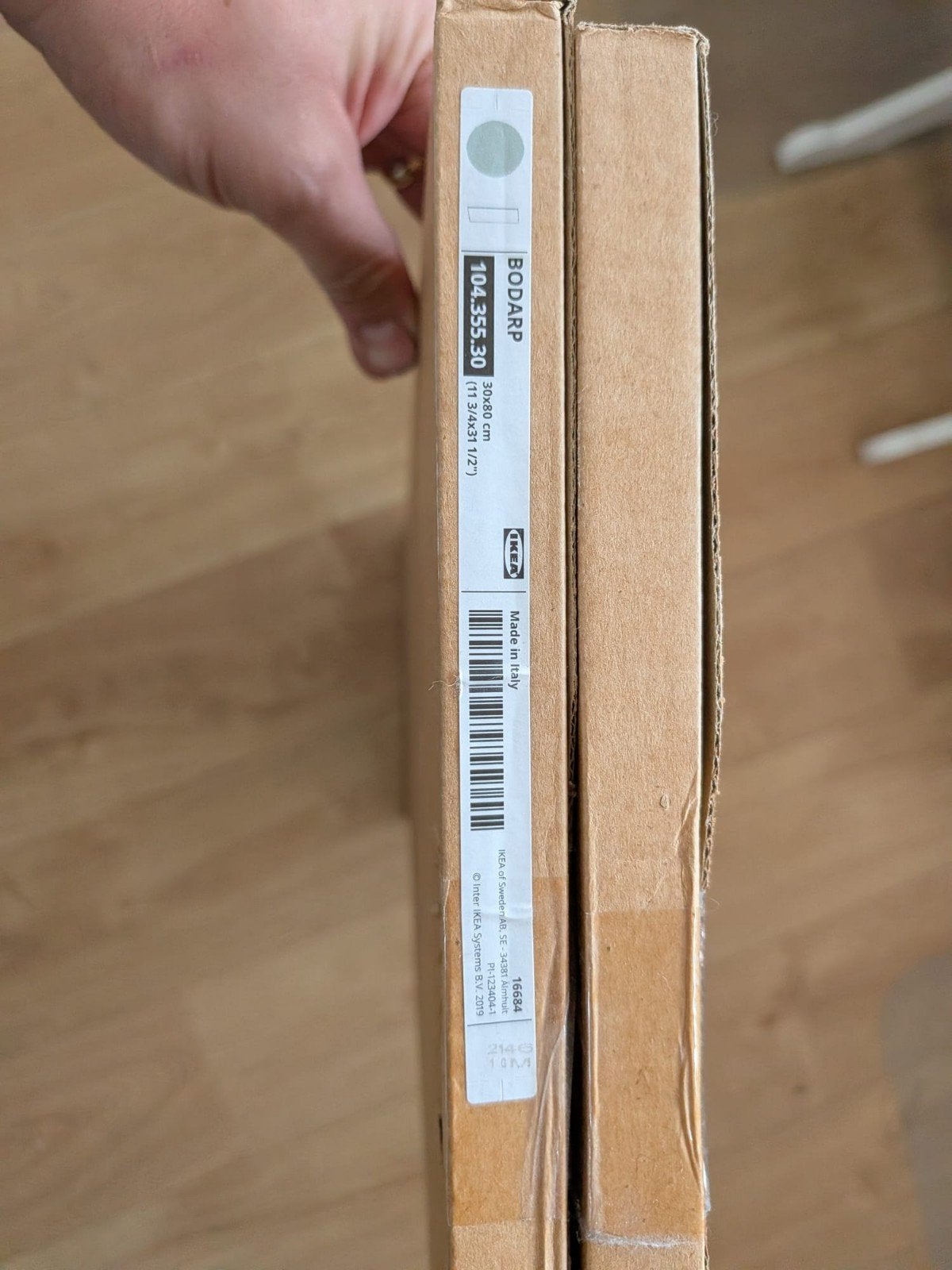 IKEA BODARP/NICKEBO Deur, mat grijsgroen, 30x80 cm (2 stuks), Ophalen, Minder dan 50 cm, Nieuw, Minder dan 25 cm
