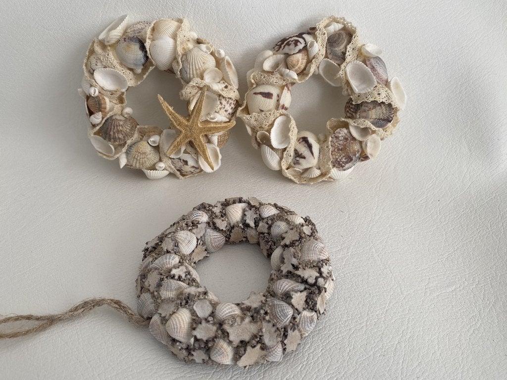 Rivièra Maison schelpenkrans, Wanddecoratie, Zo goed als nieuw, 12 cm, Ophalen