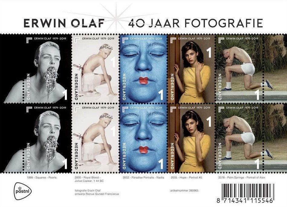 Nederland NVPH nr V3759/63 postfris Erwin Olaf 2019, Postzegels en Munten, Postzegels | Nederland, Ophalen of Verzenden, Na 1940