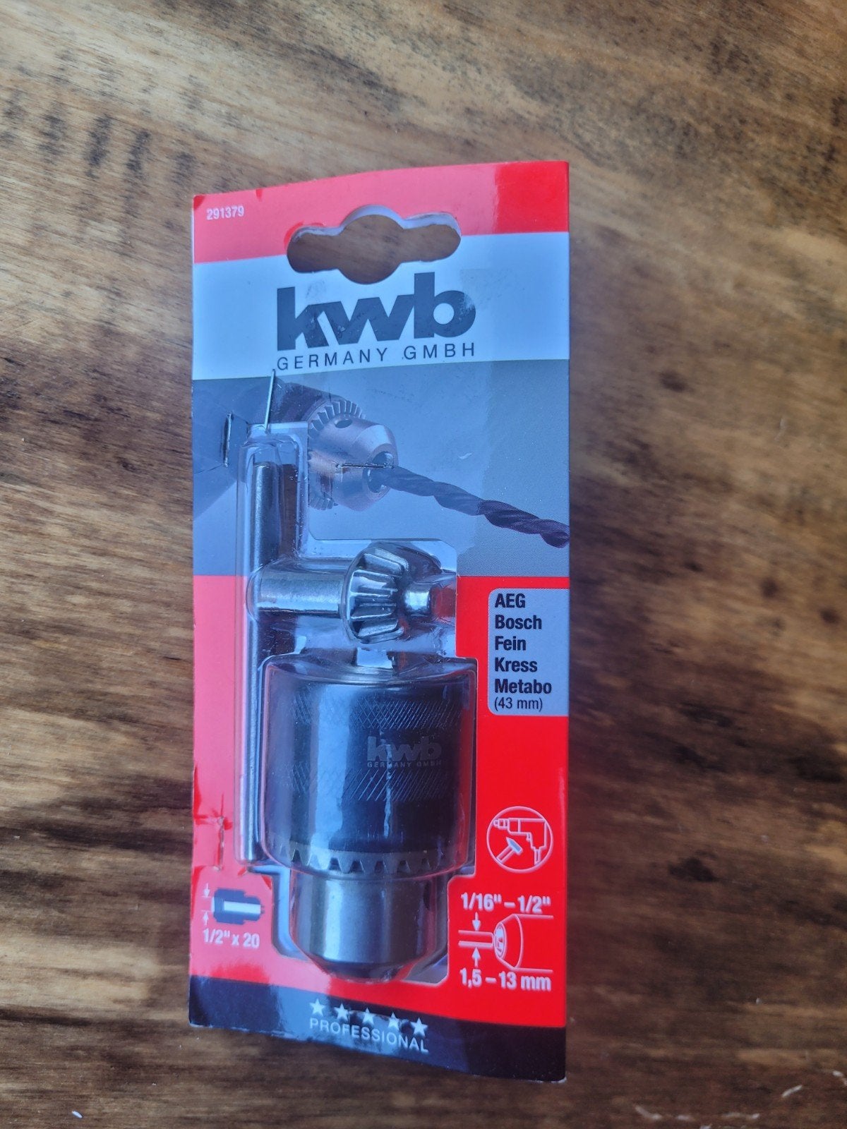 KWB Boorkop 1.5-13 mm voor boormachine, Doe-het-zelf en Verbouw, Gereedschap | Boormachines, Ophalen of Verzenden, Nieuw, Overige typen