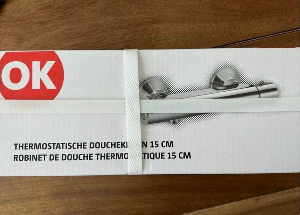 OK Thermostatische Douchekraan 15 cm Chroom, Ophalen of Verzenden, Zo goed als nieuw, Chroom, Kraan