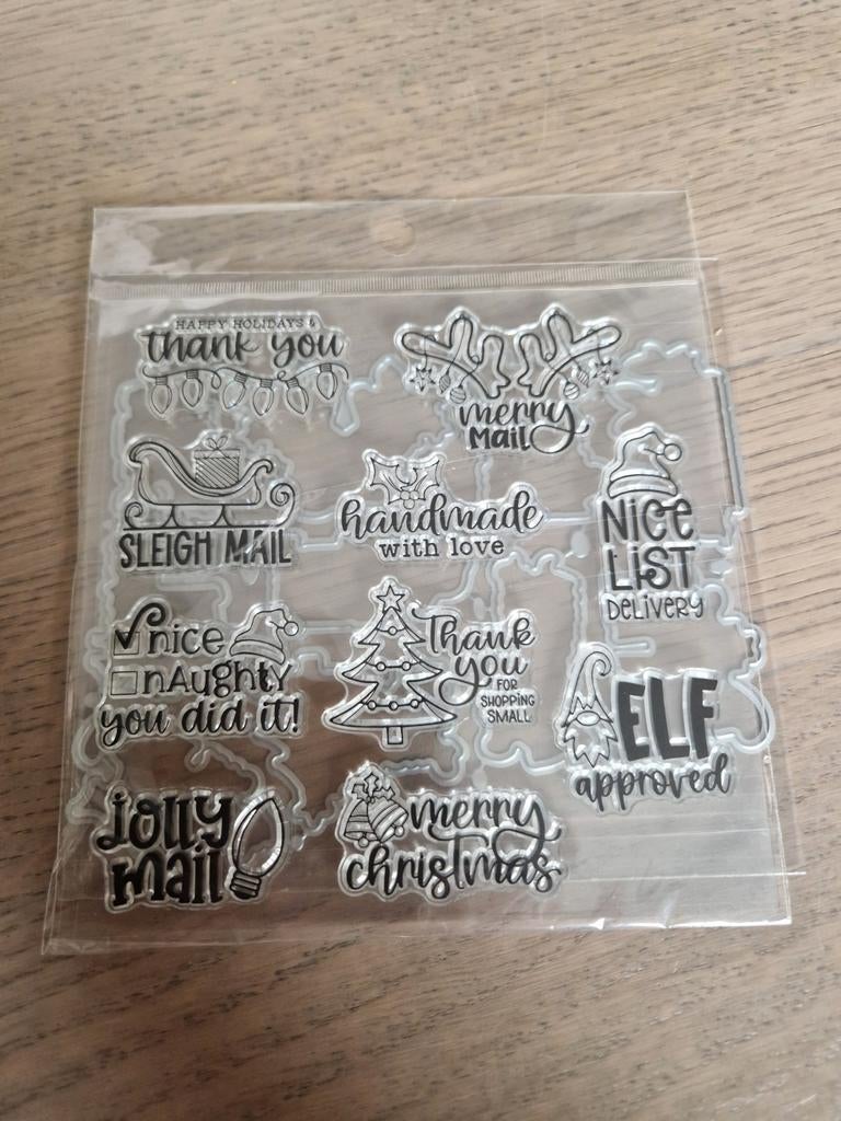 Diverse Clearstempels Kerst/Winter met Snijmallen - NIEUW, Ophalen of Verzenden, Nieuw, Clearstamp