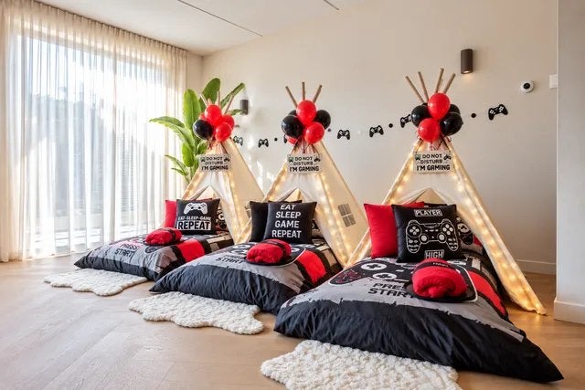 Slaapfeestje in een tipi game night kinderfeestje