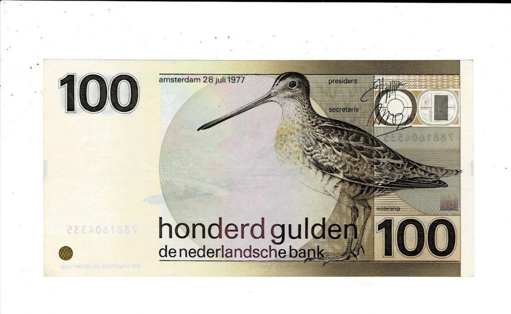 Watersnip, 100 gulden 1977 - UNC, Verzenden, 100 gulden