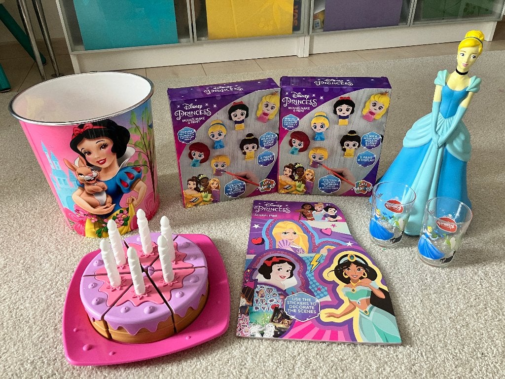 Disney Prinses Lamp, Glazen Emmer, Knutsel en meer, Ophalen of Verzenden, Overige figuren, Zo goed als nieuw, Beeldje of Figuurtje