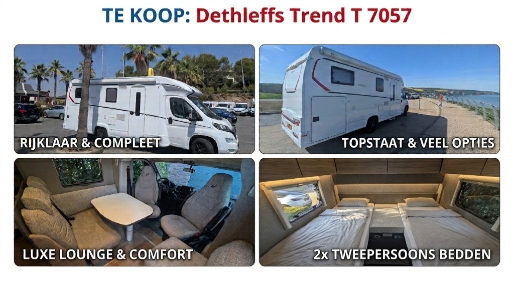 Dethleffs Trend T 7057 EB model 2025, Chemisch toilet, Gaslek-detector, Ringverwarming, Fiat